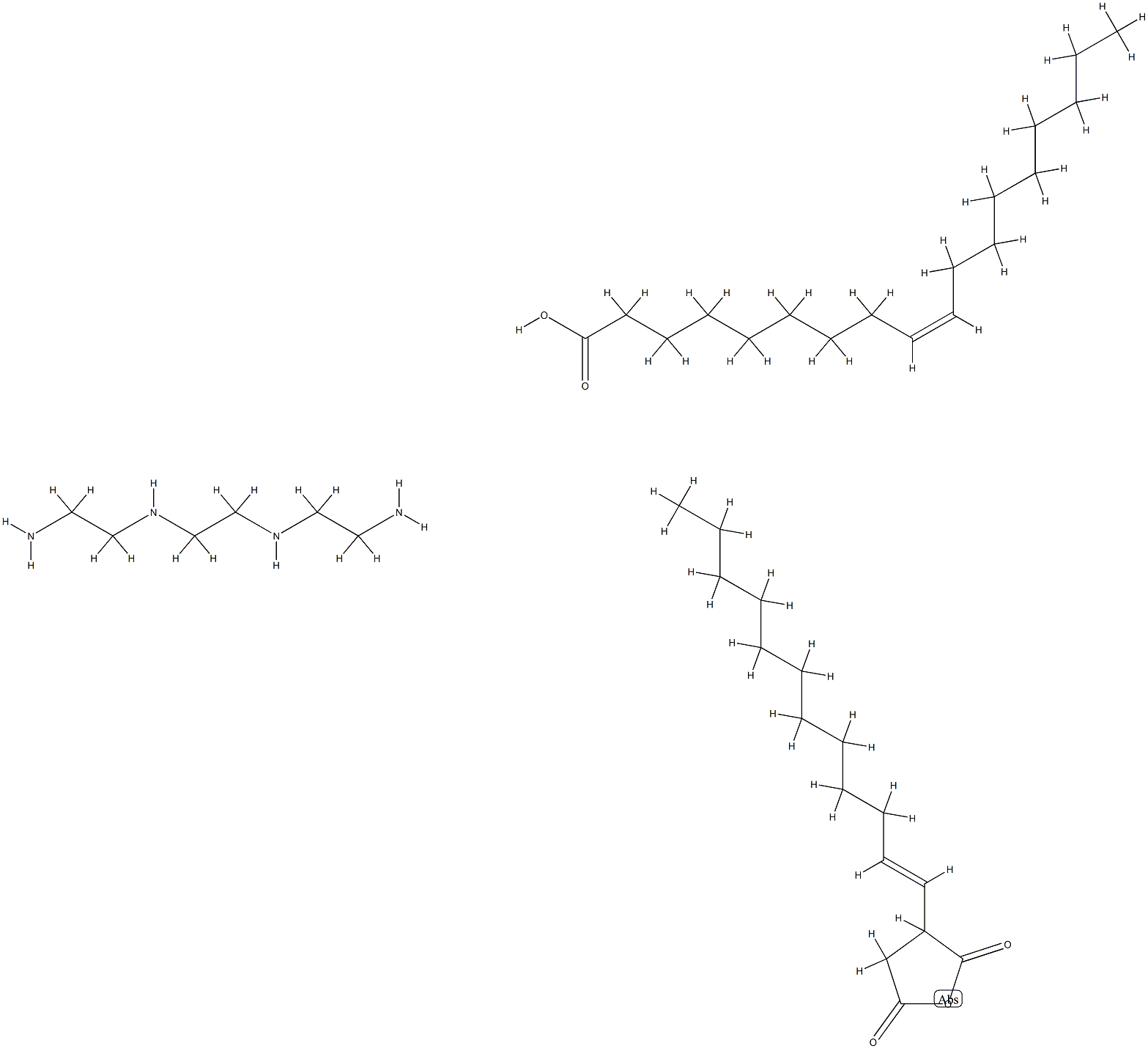 (Z)-9-十八烯酸与3-(十二碳烯基)二氢-2,5-呋喃二酮和三亚乙基四胺的反应产物, 68478-81-9, 结构式