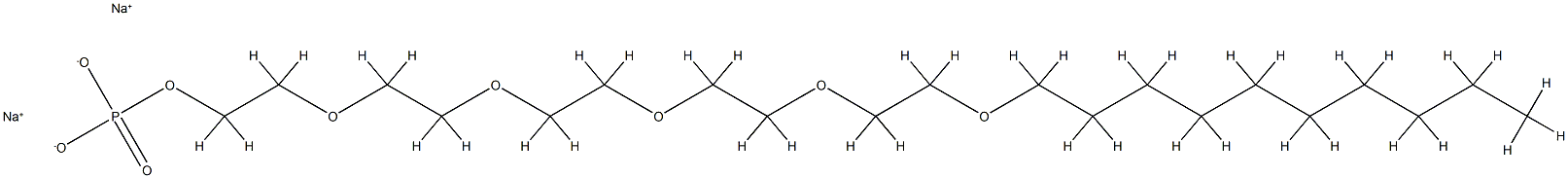 Phosphoric acid 3,6,9,12,15-pentaoxapentacosan-1-yldisodium salt,68480-01-3,结构式