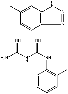 1-(o-tolyl)biguanide, compound with 5-methyl-1H-benzotriazole (1:1) Struktur