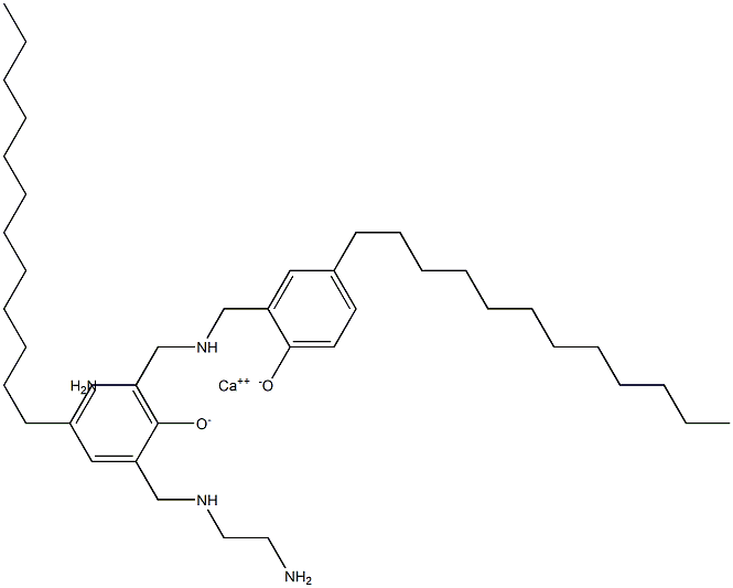 calcium 2-[[(2-aminoethyl)amino]methyl]-4-dodecylphenolate (1:2)  Struktur