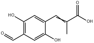 2-Propenoicacid,3-(4-formyl-2,5-dihydroxyphenyl)-2-methyl-(9CI) Structure