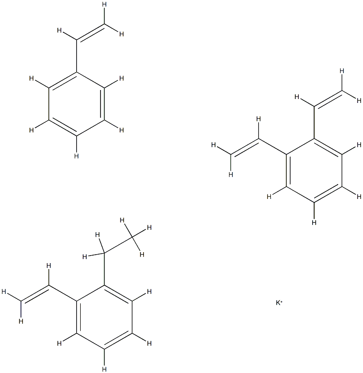 potassium: 1,2-diethenylbenzene: 1-ethenyl-2-ethyl-benzene: styrene|二乙烯基苯、苯乙烯、磺酸化乙烯基乙苯的聚合物钾盐