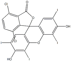 Spiro[isobenzofuran-1(3H),9'-[9H]xanthen]-3- one,4,7-dichloro-3',6'-dihydroxy-2',4',5',7'- tetraiodo- Struktur