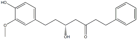 5-羟基-1-苯基-7-(4-羟基-3-甲氧基苯基)-3-庚酮 结构式