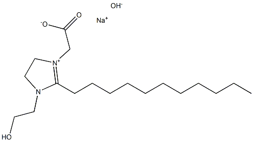sodium 1-(carboxymethyl)-4,5-dihydro-1(or 3)-(2-hydroxyethyl)-2-undecyl-1H-imidazolium hydroxide  Struktur