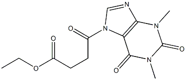 7H-Purine-7-butanoic  acid,  1,2,3,6-tetrahydro-1,3-dimethyl--gamma-,2,6-trioxo-,  ethyl  ester 结构式