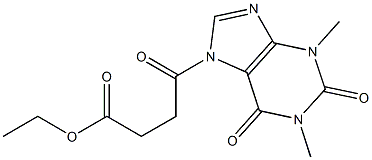 7H-Purine-7-butanoic  acid,  1,2,3,6-tetrahydro-1,3-dimethyl--gamma-,2,6-trioxo-,  ethyl  ester Structure