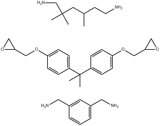1,3-бензолдиметанамин, полимер с 2,2-(1-метилэтилиден)бис(4,1-фениленоксиметилен)бисоксираном и 2,2,4-триметил-1,6-гександиамином структура