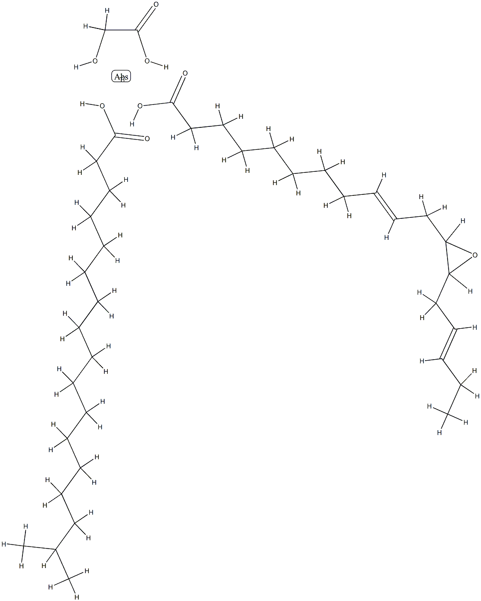 [hydroxyacetato(2-)-O1,O2](isooctadecanoato-O)[11-[3-(pent-2-en-1-yl)oxiranyl]undec-9-enoato-O1]titanium 结构式