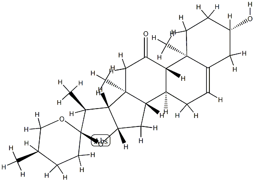 (25R)-3β-Hydroxyspirost-5-en-11-one Struktur