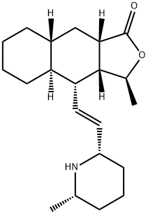 6879-73-8 (3S)-4α-[(E)-2-[(2S,6S)-6-Methyl-2-piperidinyl]vinyl]-3aβ,4,4aα,5,6,7,8,8aβ,9,9aβ-decahydro-3-methylnaphtho[2,3-c]furan-1(3H)-one