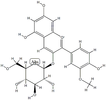 3'-O-methylcyanidin 3-O-beta-D-glucoside Structure