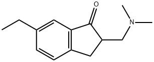 1H-Inden-1-one,2-[(dimethylamino)methyl]-6-ethyl-2,3-dihydro-(9CI) 化学構造式