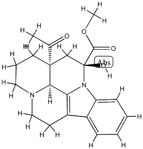 (3α,14S,16α)-14,15-Dihydro-14-hydroxy-20-oxoeburnamenine-14-carboxylic acid methyl ester 结构式