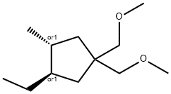 Cyclopentane, 3-ethyl-1,1-bis(methoxymethyl)-4-methyl-, (3R,4R)-rel- (9CI) Structure