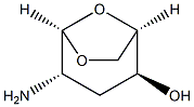 beta-D-arabino-Hexopyranose, 2-amino-1,6-anhydro-2,3-dideoxy- (9CI) Structure