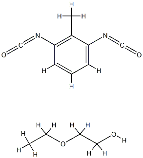 Ethanol, 2-ethoxy-, reaction products with TDI Toluene diisocyanate, ethylene glycol monoethyl ether condensate 2-ethoxy-ethano reaction products with tdi Ethanol,2-ethoxy-,reaction products with TDI 化学構造式