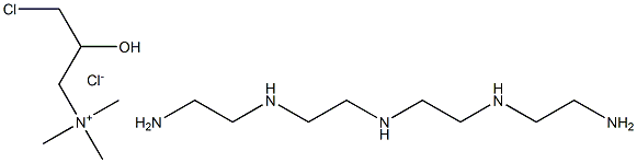 1-Propanaminium, 3-chloro-2-hydroxy-N,N,N-trimethyl-, chloride, reaction products with tetraethylenepentamine Structure