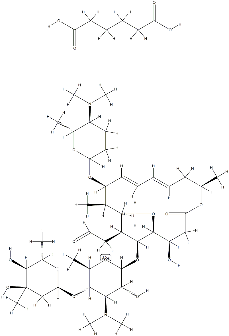 アジピン酸スピラマイシン 化学構造式