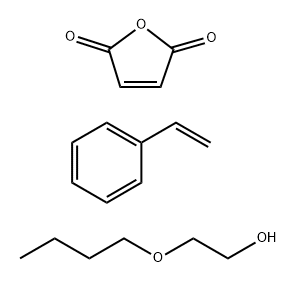 2,5-Furandione, polymer with ethenylbenzene, 2-butoxyethyl ester, ammonium salt 化学構造式