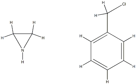 Aziridine, homopolymer, compd. with (chloromethyl)benzene 化学構造式