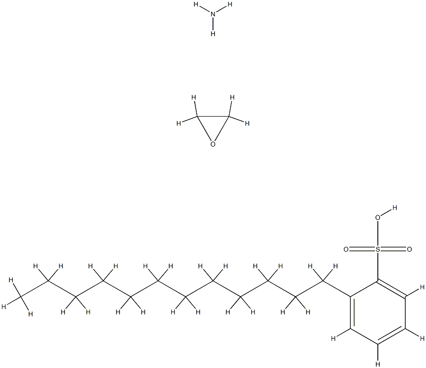 Benzenesulfonic acid, dodecyl-, compds. with ammonia-ethylene oxide reaction products distn. residues Struktur