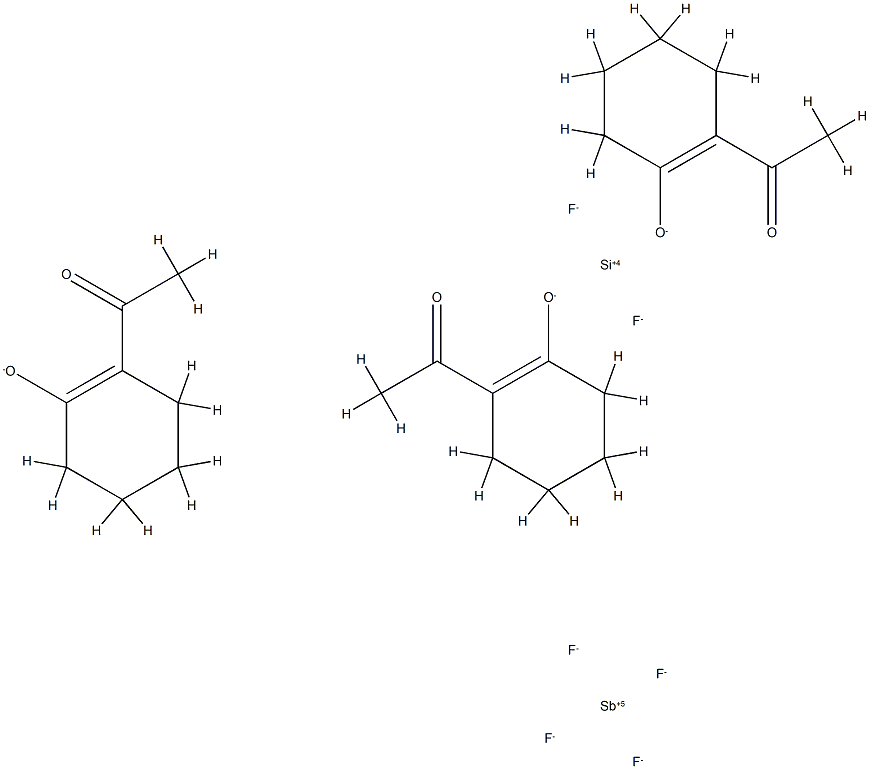 tris(2-acetylcyclohexanonato-O,O')silicon(1+) hexafluoroantimonate(1-)|