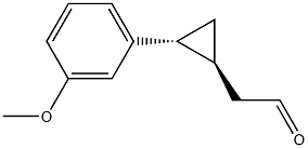 Cyclopropaneacetaldehyde, 2-(3-methoxyphenyl)-, (1R,2S)-rel- (9CI) Structure