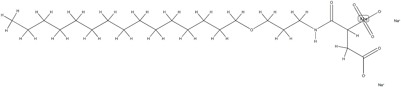 disodium 4-oxo-4-[[3-(pentadecyloxy)propyl]amino]-2(or 3)-sulphonatobutyrate 化学構造式