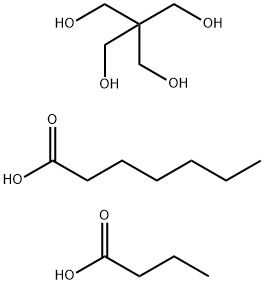 Heptanoic acid, mixed esters with butyric acid and pentaerythritol 结构式