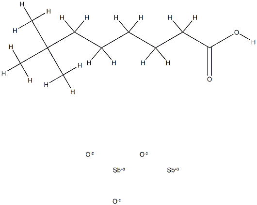 Neodecanoic acid, reaction products with antimony oxide (Sb2O3) 结构式