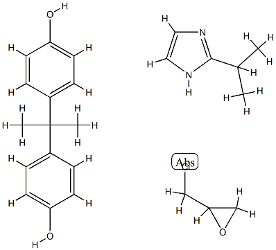 Phenol, 4,4-(1-methylethylidene)bis-, polymer with (chloromethyl)oxirane, 2-(1-methylethyl)-1H-imidazole-modified 化学構造式