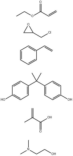 [[2-甲基-2丙烯酸、氯甲基环氧乙烷、苯乙烯、2-丙烯酸乙酯、4,4'-(1-甲基亚乙基)二酚]的聚合物与2-(二甲胺基)乙醇]的复合物,68957-91-5,结构式