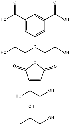 1,3-Benzenedicarboxylic acid, polymer with 1,2-ethanediol, 2,5-furandione, 2,2'-oxybis[ethanol] and 1,2-propanediol,68958-43-0,结构式