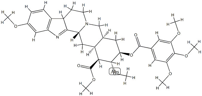 (3β,20α)-1,2-Didehydro-2,7-dihydro-11,17α-dimethoxy-18β-[(3,4,5-trimethoxybenzoyl)oxy]yohimban-16β-carboxylic acid methyl ester Structure