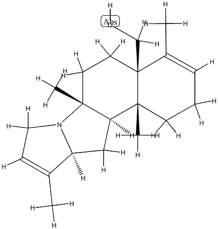 (13α)-4,8,17-Trimethyl-14-aza-C,18-dinor-5β-androsta-3,16-diene-5-methanol 结构式