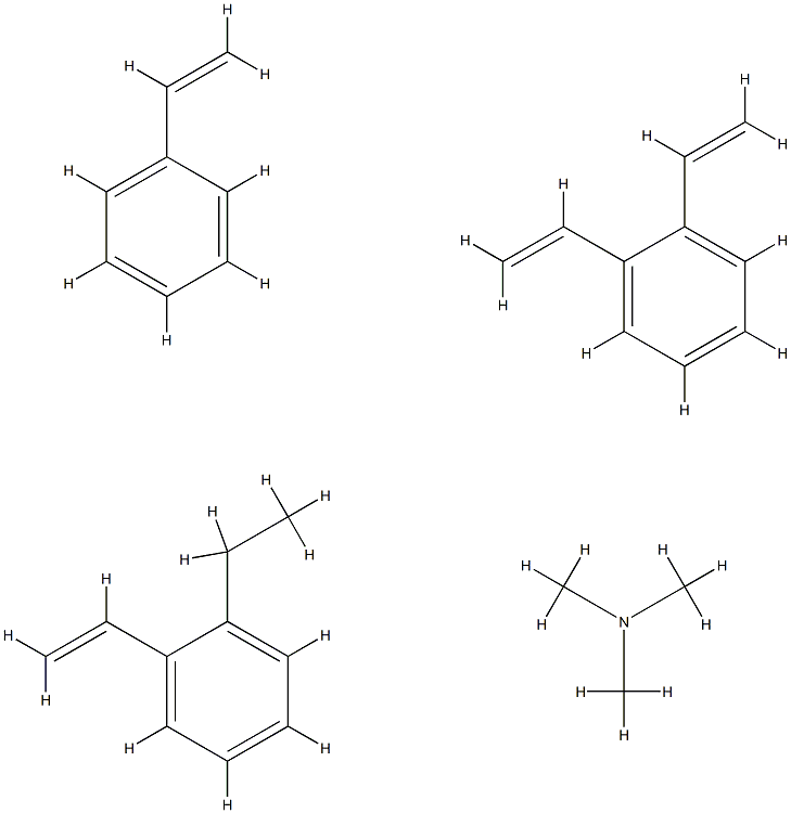 ダウエックス™ 1X8 200-400メッシュ強塩基性I型陰イオン交換樹脂(CL形) 化学構造式