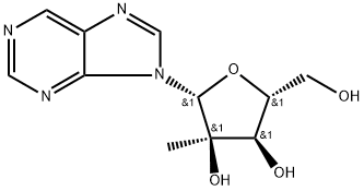 9-(2-C-Methyl-β-D-ribofuranosyl)purine Structure