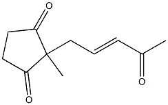 1,3-Cyclopentanedione,2-methyl-2-[(2E)-4-oxo-2-pentenyl]-(9CI) 化学構造式