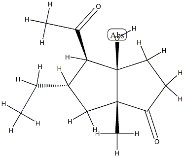 1(2H)-Pentalenone,4-acetyl-5-ethylhexahydro-3a-hydroxy-6a-methyl-,(3aR,4R,5S,6aR)-rel-(9CI) 化学構造式