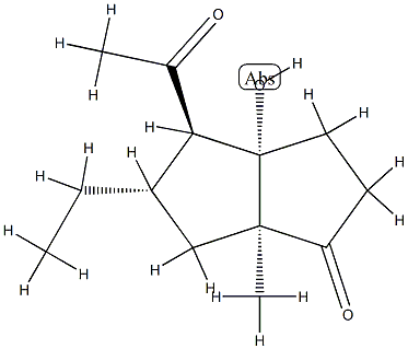 1(2H)-Pentalenone,4-acetyl-5-ethylhexahydro-3a-hydroxy-6a-methyl-,(3aR,4S,5R,6aR)-rel-(9CI) 化学構造式