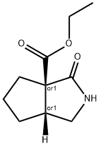 Cyclopenta[c]pyrrole-3a(1H)-carboxylic acid, hexahydro-3-oxo-, ethyl ester, (3aR,6aR)-rel- (9CI) Structure