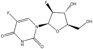 2',5-difluoro-2'-deoxy-1-arabinosyluracil 化学構造式