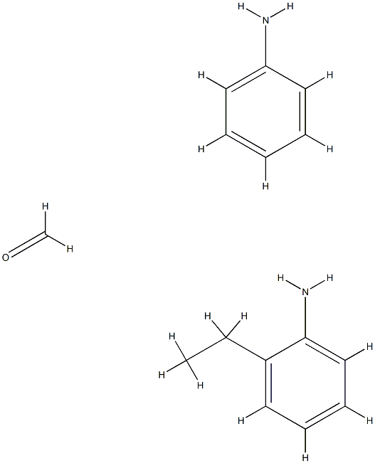 甲醛与苯胺和2-乙基苯胺的聚合物,69178-40-1,结构式