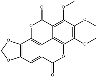 1,2,3-Tri-O-methyl-7,8-methyleneflavellagic acid 化学構造式