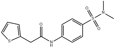 N-{4-[(dimethylamino)sulfonyl]phenyl}-2-(2-thienyl)acetamide 化学構造式