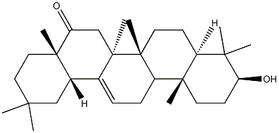 3β-Hydroxy-5α-olean-12-en-16-one Struktur