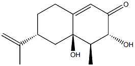 (3R)-4,4a,5,6,7,8-Hexahydro-3α,4aβ-dihydroxy-4β-methyl-6α-(1-methylethenyl)naphthalen-2(3H)-one Structure