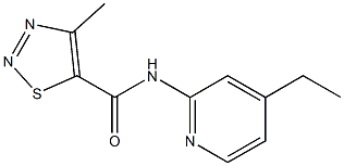 1,2,3-Thiadiazole-5-carboxamide,N-(4-ethyl-2-pyridinyl)-4-methyl-(9CI) Structure