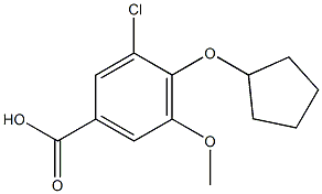 3-氯-4-(环戊氧基)-5-甲氧基苯甲酸, 693812-85-0, 结构式
